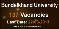 Bundelkhand University recruitment