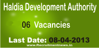 Haldia Development Authority recruitment