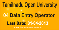 Tamilnadu Open University recruitment