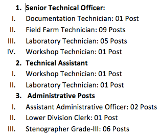 NIAM Job Profile