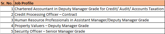 Lakshmi Vilas Bank Job Profile