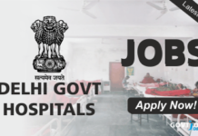 Delhi Govt Hospitals RECRUITMENT
